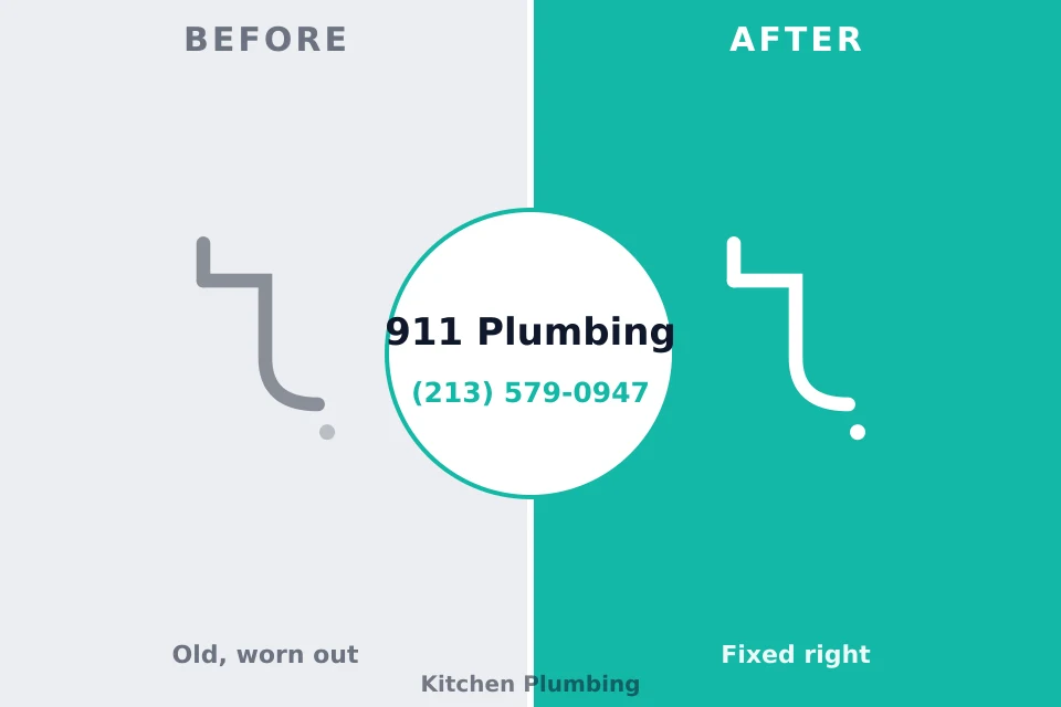 Before and after: plumbing repair Wellington, KS